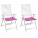 Kėdės pagalvėlės, 2vnt., rožinės spalvos, 50x50x3cm, audinys