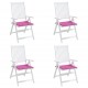 Kėdės pagalvėlės, 4vnt., rožinės spalvos, 50x50x3cm, audinys
