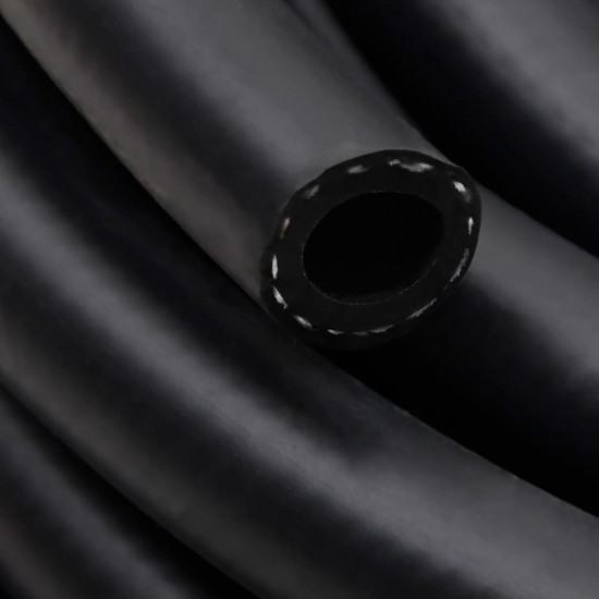 Hibridinė oro žarna, juodos spalvos, 10m, guma ir PVC