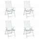 Kėdės pagalvėlės, 4vnt., 40x40x3cm, audinys, su lapais