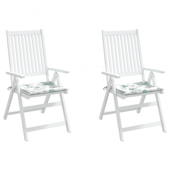 Kėdės pagalvėlės, 2vnt., 40x40x3cm, audinys, su lapais