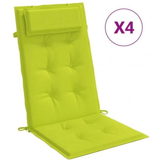 Kėdės pagalvėlės, 4vnt., ryškiai žalios, oksfordo audinys