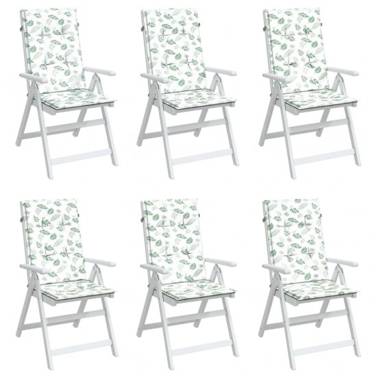 Kėdės pagalvėlės, 6vnt., audinys, su lapais