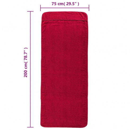 Paplūdimio rankšluosčiai, 2vnt., raudoni, 75x200cm, audinys