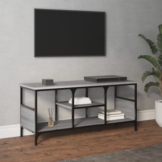 Televizoriaus spintelė, pilka, 100x35x45cm, mediena ir geležis