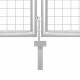 Sodo vartai, sidabrinės spalvos, 400x75cm, plienas