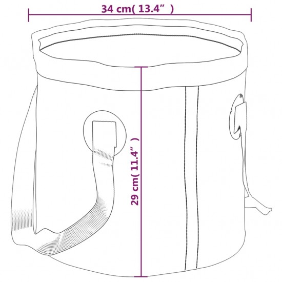 Sulankstomi kibirai, 2vnt., juodos spalvos, 30l, PVC