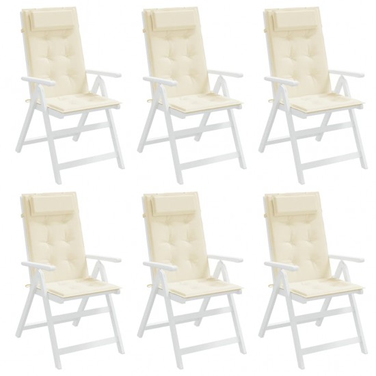 Kėdės pagalvėlės, 6vnt., kreminės spalvos, oksfordo audinys