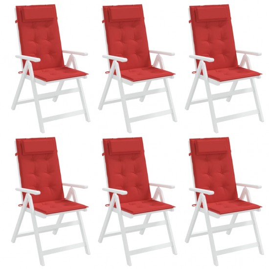 Kėdės pagalvėlės, 6vnt., raudonos spalvos, oksfordo audinys