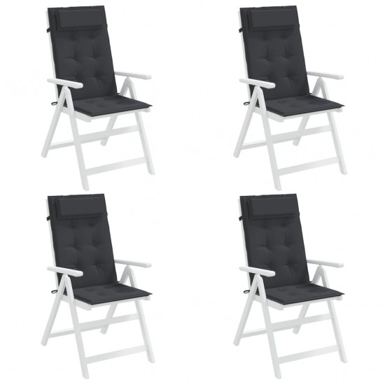 Kėdės pagalvėlės, 4vnt., juodos spalvos, oksfordo audinys