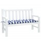 Sodo suoliuko pagalvėlė, mėlyna ir balta, 120x50x7cm, audinys