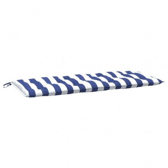 Sodo suoliuko pagalvėlė, mėlyna ir balta, 120x50x7cm, audinys
