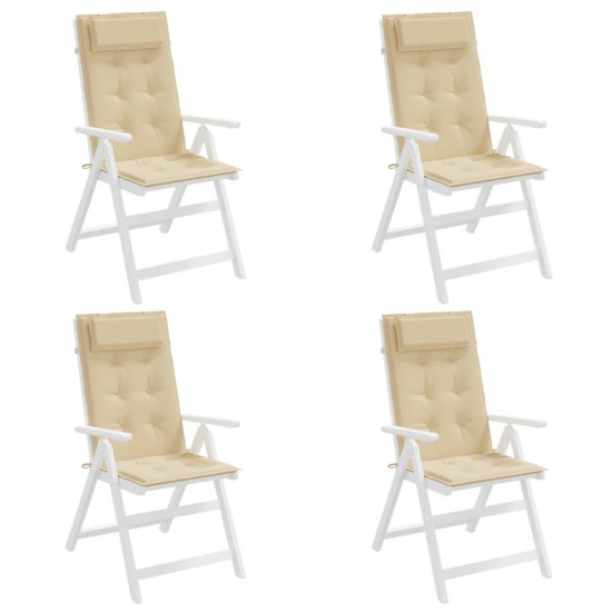 Kėdės pagalvėlės, 4vnt., smėlio spalvos, oksfordo audinys