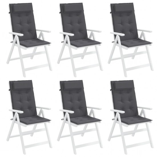 Kėdės pagalvėlės, 6vnt., antracito spalvos, oksfordo audinys