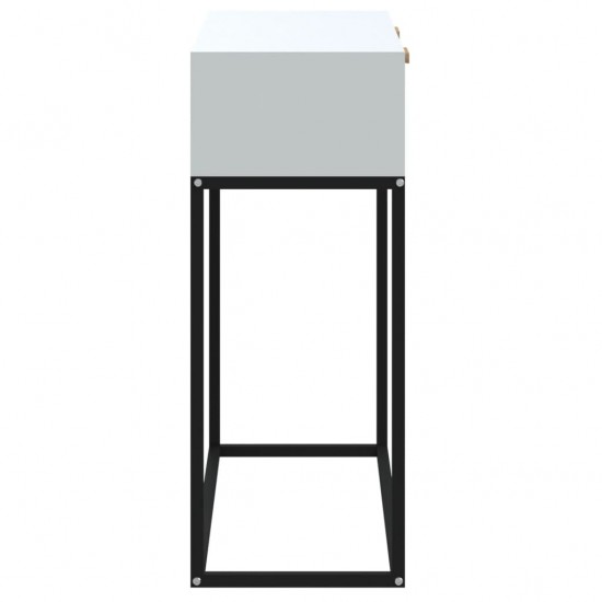 Konsolinis staliukas, baltas, 80x30x75cm, mediena ir geležis