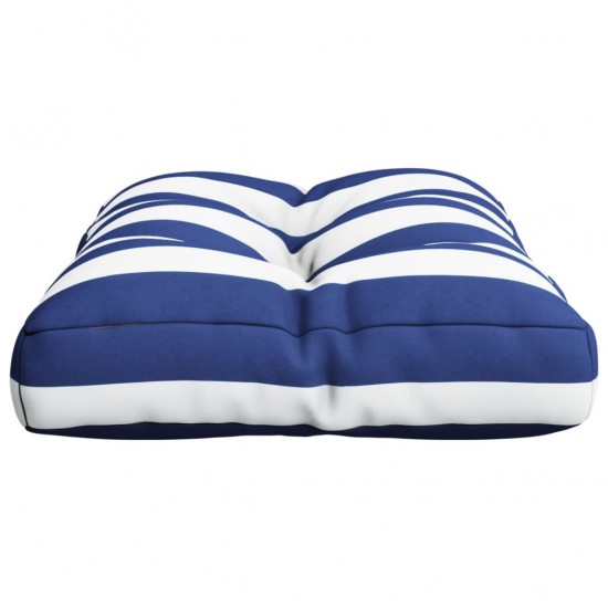 Paletės pagalvėlė, mėlyna/balta, 60x40x12cm, audinys, dryžuota