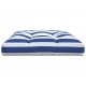 Paletės pagalvėlė, mėlyna/balta, 120x80x12cm, audinys, dryžuota