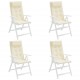 Kėdės pagalvėlės, 4vnt., kreminės spalvos, oksfordo audinys