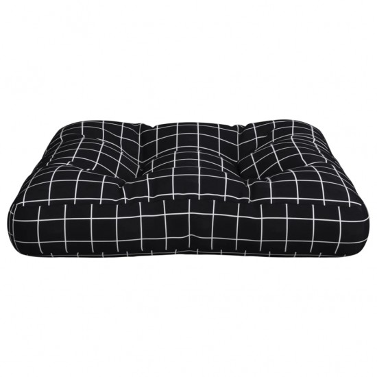 Paletės pagalvėlė, 60x60x12cm, audinys, su juodais langeliais