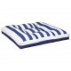 Paletės pagalvėlė, mėlyna/balta, 70x70x12cm, audinys, dryžuota