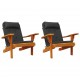 Adirondack kėdės pagalvėlės, 2vnt., juodos, oksfordo audinys