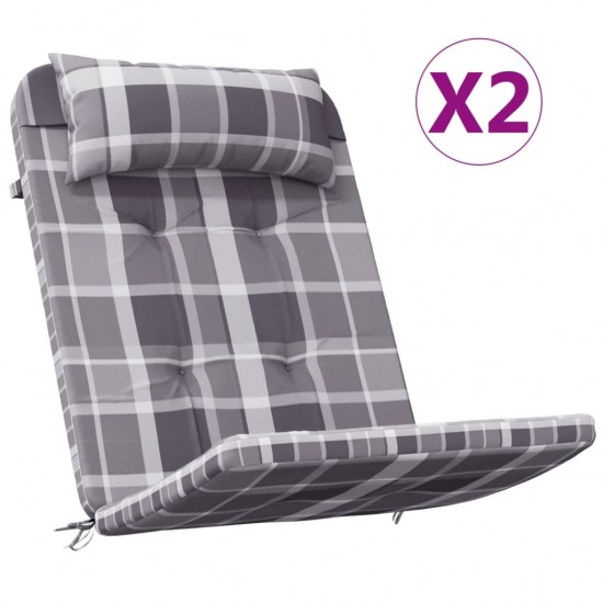 Adirondack kėdės pagalvėlės, 2vnt., oksfordo audinys, languotos