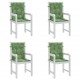 Kėdės pagalvėlės, 4vnt., audinys, su lapais