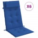 Kėdės pagalvėlės, 6vnt., karališkos mėlynos, oksfordo audinys