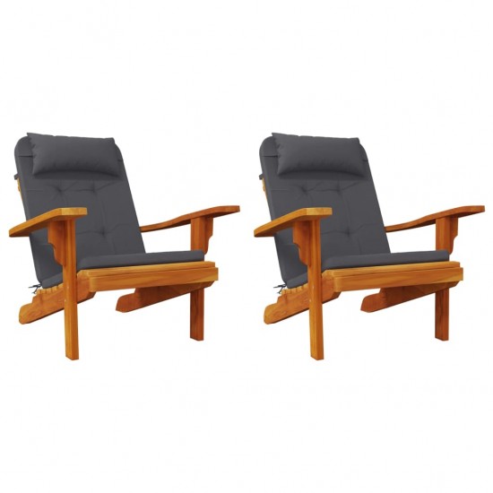 Adirondack kėdės pagalvėlės, 2vnt., antracito, oksfordo audinys