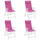 Kėdės pagalvėlės, 4vnt., rožinės spalvos, oksfordo audinys