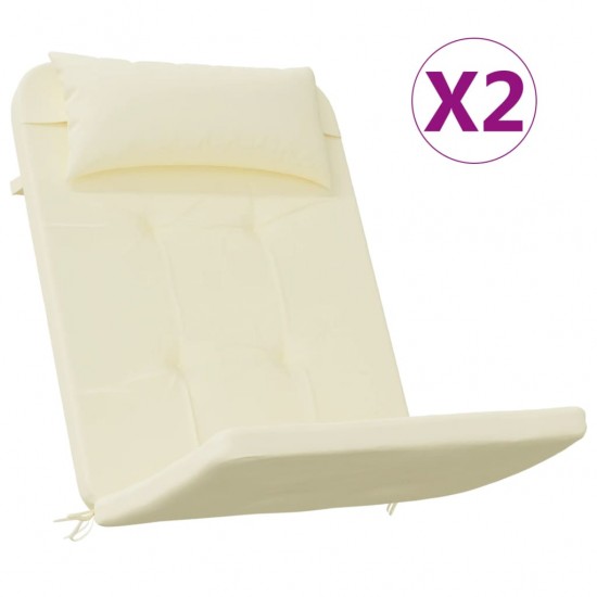 Adirondack kėdės pagalvėlės, 2vnt., kreminės, oksfordo audinys