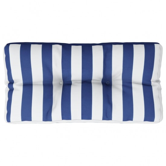 Paletės pagalvėlė, mėlyna/balta, 80x40x12cm, audinys, dryžuota