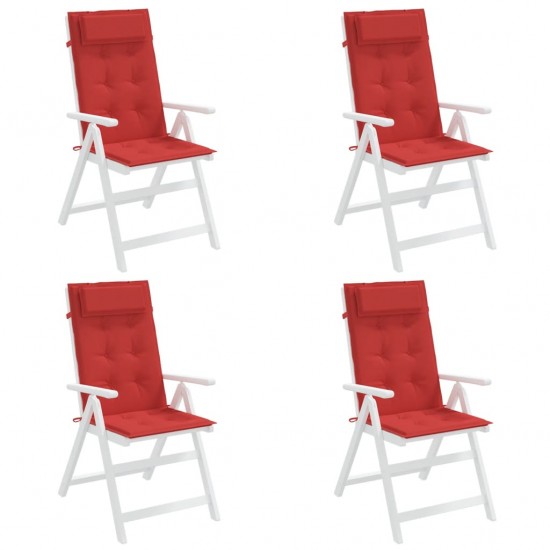 Kėdės pagalvėlės, 4vnt., raudonos spalvos, oksfordo audinys