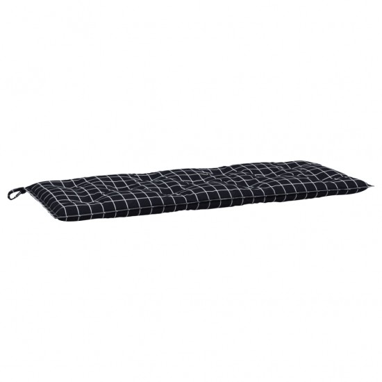 Sodo suoliuko pagalvėlė, 120x50x7cm, audinys, juodi langeliai