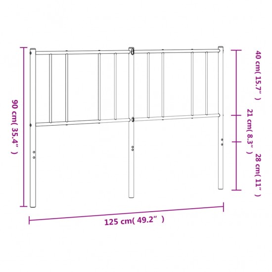 Metalinis galvūgalis, baltos spalvos, 120cm