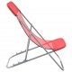 Paplūdimio kėdės, 2vnt., raudonos, tekstilenas ir plienas