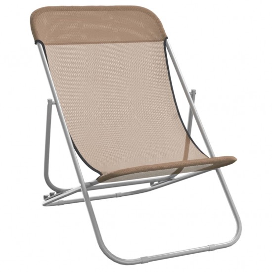 Paplūdimio kėdės, 2vnt., tape, tekstilenas ir plienas