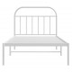 Metalinis lovos rėmas su galvūgaliu, baltos spalvos, 107x203cm