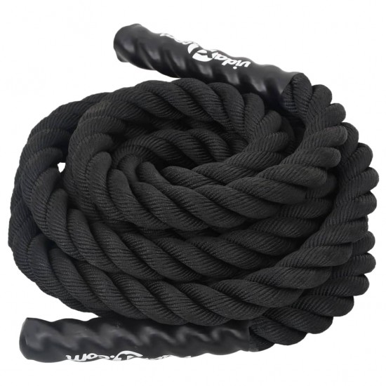 Jėgos virvė, juodos spalvos, 9m, 6,8kg, poliesteris