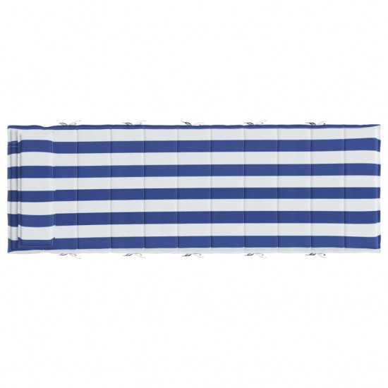 Saulės gulto čiužinukas, mėlynas/baltas, 180x60x3cm, audinys