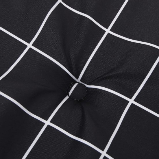 Sodo suoliuko pagalvėlė, 120x50x3cm, audinys, juodi langeliai