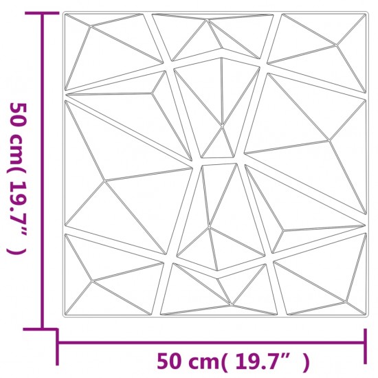 Sienų plokštės, 48vnt., žalios, 50x50cm, EPS, 12m²