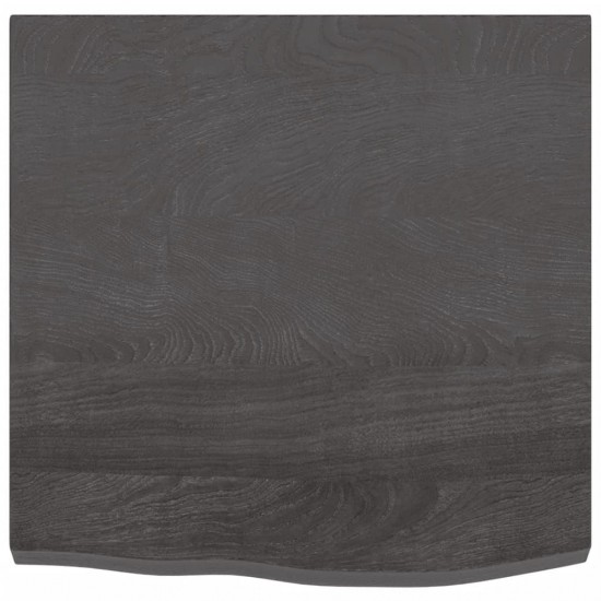 Sieninė lentyna, tamsiai pilka, 60x60x4cm, ąžuolo masyvas
