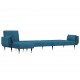 L formos sofa-lova, mėlynos spalvos, 275x140x70cm, aksomas