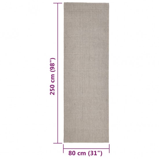 Sizalio kilimėlis draskymo stulpui, smėlio spalvos, 80x250cm