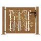 Sodo vartai, 105x105cm, corten plienas, bambuko dizaino