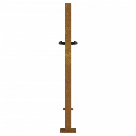 Sodo vartai, 105x105cm, corten plienas, bambuko dizaino