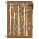 Sodo vartai, 85x150cm, corten plienas, bambuko dizaino