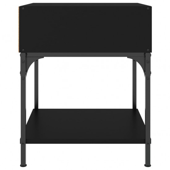 Naktinis staliukas, juodas, 40x41x50cm, apdirbta mediena