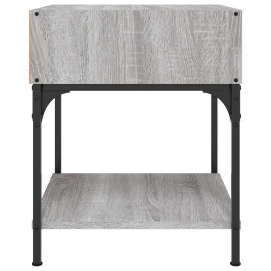 Naktinis staliukas, pilkas ąžuolo, 40x41x50cm, apdirbta mediena
